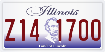 IL license plate Z141700