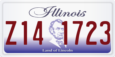 IL license plate Z141723