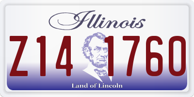 IL license plate Z141760
