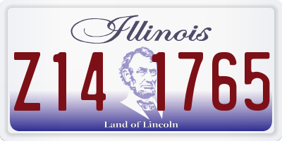 IL license plate Z141765