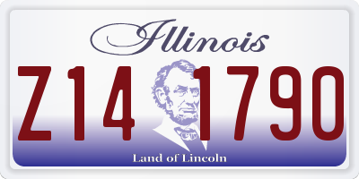 IL license plate Z141790