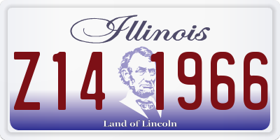 IL license plate Z141966