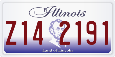 IL license plate Z142191