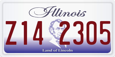 IL license plate Z142305