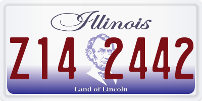 IL license plate Z142442