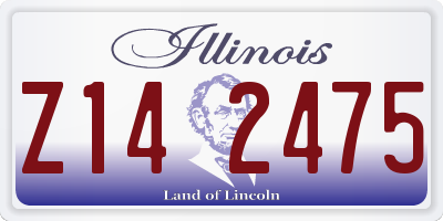 IL license plate Z142475