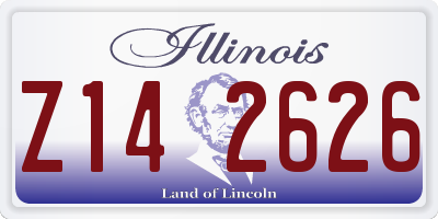 IL license plate Z142626