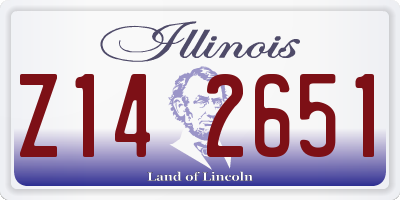 IL license plate Z142651