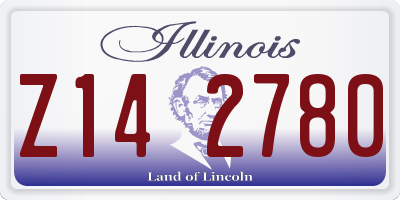 IL license plate Z142780