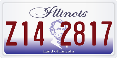 IL license plate Z142817