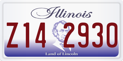 IL license plate Z142930