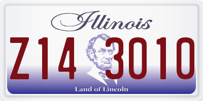 IL license plate Z143010