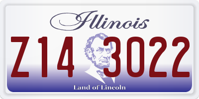 IL license plate Z143022