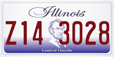 IL license plate Z143028