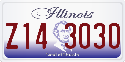 IL license plate Z143030