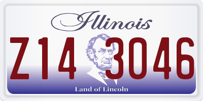 IL license plate Z143046