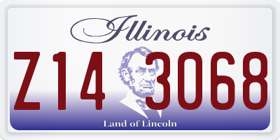 IL license plate Z143068