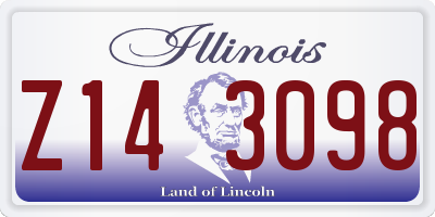 IL license plate Z143098