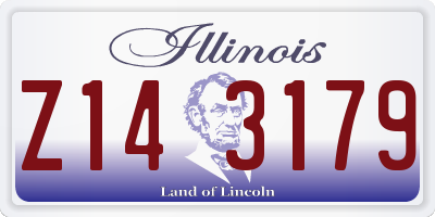 IL license plate Z143179