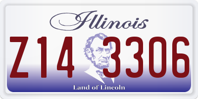 IL license plate Z143306