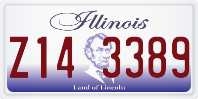IL license plate Z143389