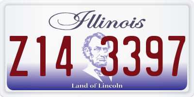IL license plate Z143397