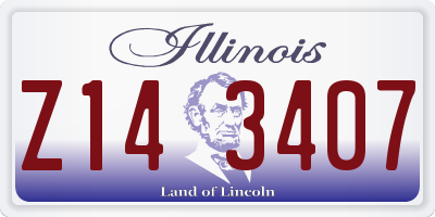 IL license plate Z143407