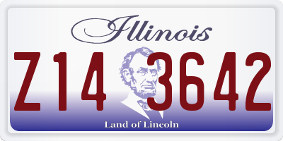 IL license plate Z143642