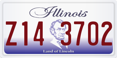 IL license plate Z143702
