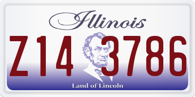 IL license plate Z143786