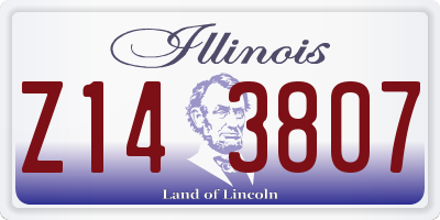 IL license plate Z143807