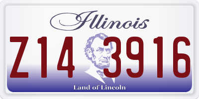 IL license plate Z143916