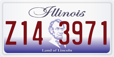 IL license plate Z143971