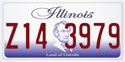 IL license plate Z143979