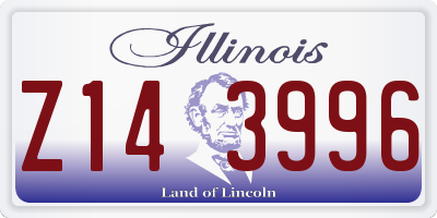 IL license plate Z143996
