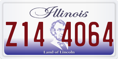 IL license plate Z144064
