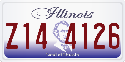 IL license plate Z144126