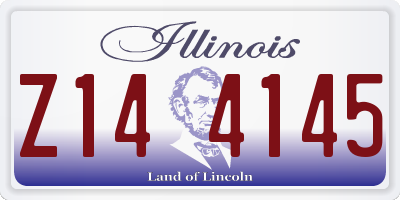 IL license plate Z144145