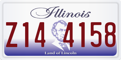 IL license plate Z144158