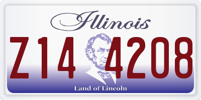 IL license plate Z144208