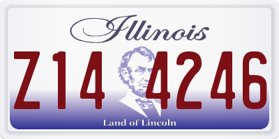 IL license plate Z144246