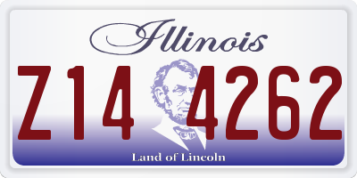 IL license plate Z144262