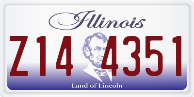 IL license plate Z144351