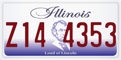 IL license plate Z144353