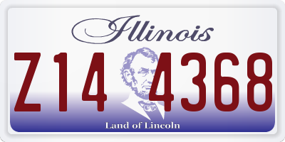 IL license plate Z144368