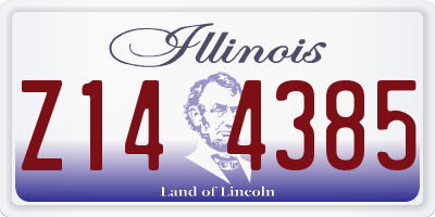 IL license plate Z144385