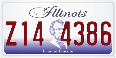 IL license plate Z144386