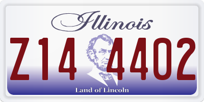 IL license plate Z144402
