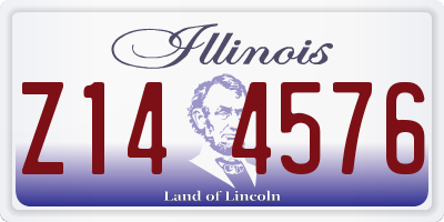 IL license plate Z144576