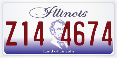 IL license plate Z144674